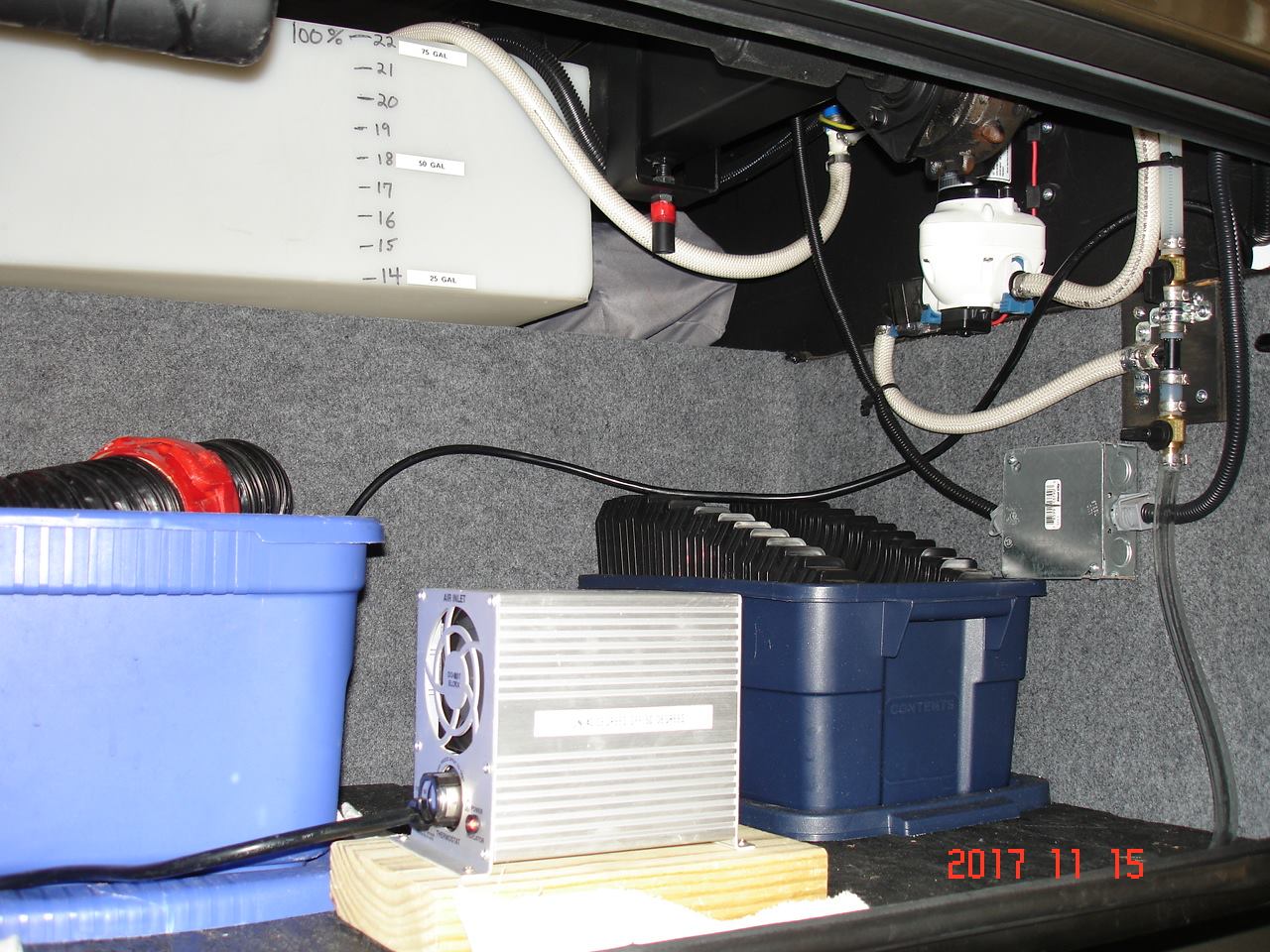 camper heater for freshwater tanks