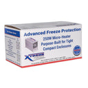 Box of Xtreme Hard Hat 250W micro-heater for advanced freeze protection on a white background