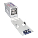 Close-up of large 800W Xtreme boat heater bundle with low-profile quick release bracket, ideal for marine winterization in tight spaces.